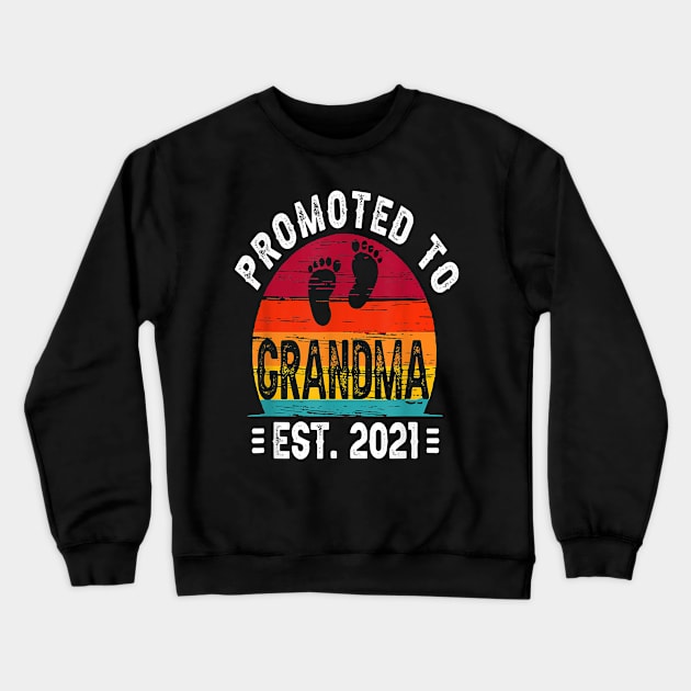 Promoted to grandma est 2021 Crewneck Sweatshirt by brittenrashidhijl09